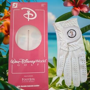 Walt Disney World 2013 Women's Footjoy White Leather Golf Glove Right Small